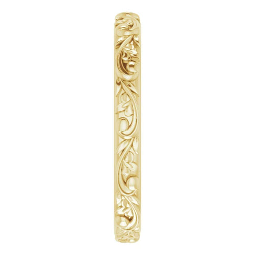 14K Yellow Gold 2.5 mm Sculptural Band