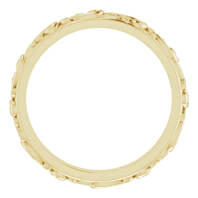 14K Yellow Gold 2.5 mm Sculptural Band