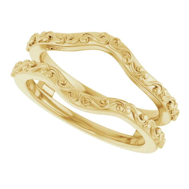 14K Yellow Gold Vintage-Inspired Ring Guard