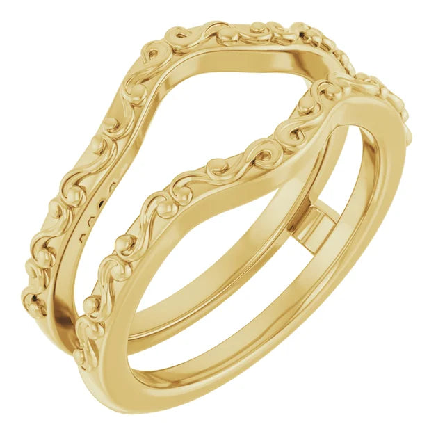 14K Yellow Gold Vintage-Inspired Ring Guard