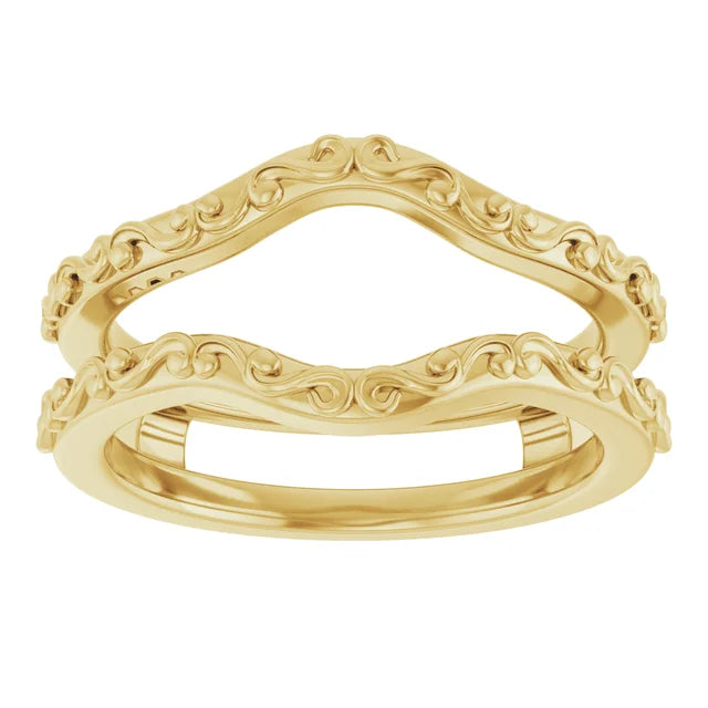 14K Yellow Gold Vintage-Inspired Ring Guard