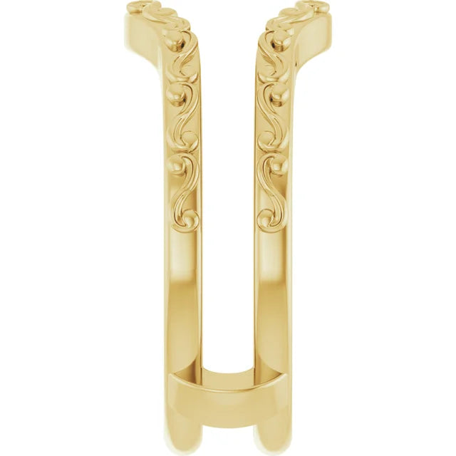 14K Yellow Gold Vintage-Inspired Ring Guard