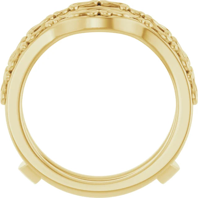 14K Yellow Gold Vintage-Inspired Ring Guard