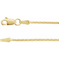 14K Yellow Gold  Diamond-Cut Wheat Chain