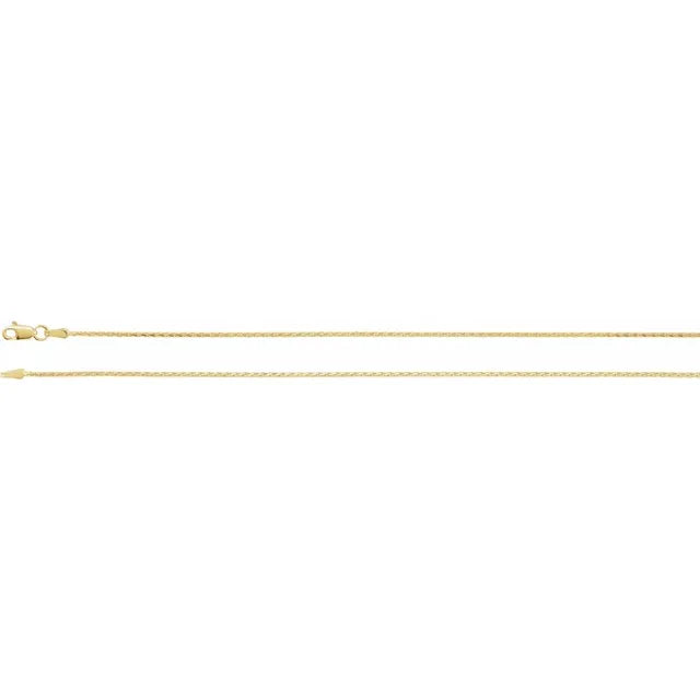 14K Yellow Gold  Diamond-Cut Wheat Chain