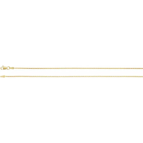 14K Yellow Gold  Diamond-Cut Wheat Chain