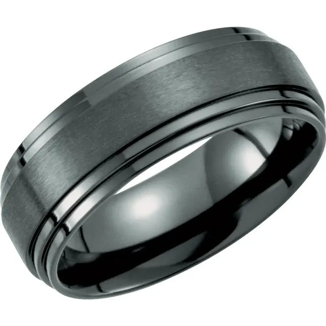 Titanium Double Stepped-Edge Band
