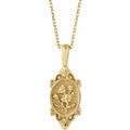 14K Yellow Gold Vintage-Inspired Floral 16-18" Necklace
