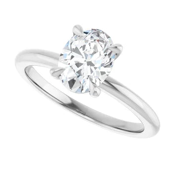 1.20 CT Natural  Oval Solitaire Engagement Ring