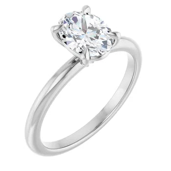 1.20 CT Natural  Oval Solitaire Engagement Ring