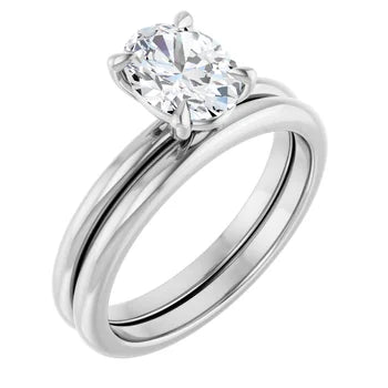 1.20 CT Natural  Oval Solitaire Engagement Ring