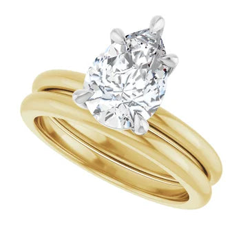 1.5 CT Diamond  Pear  Engagement Ring