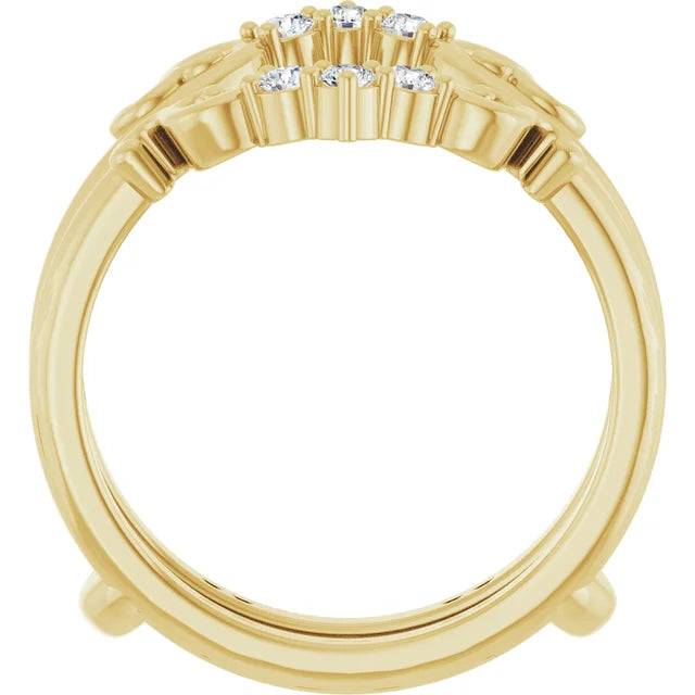 14K Yellow Gold 1/6 CTW Lab-Grown Diamond Ring Guard