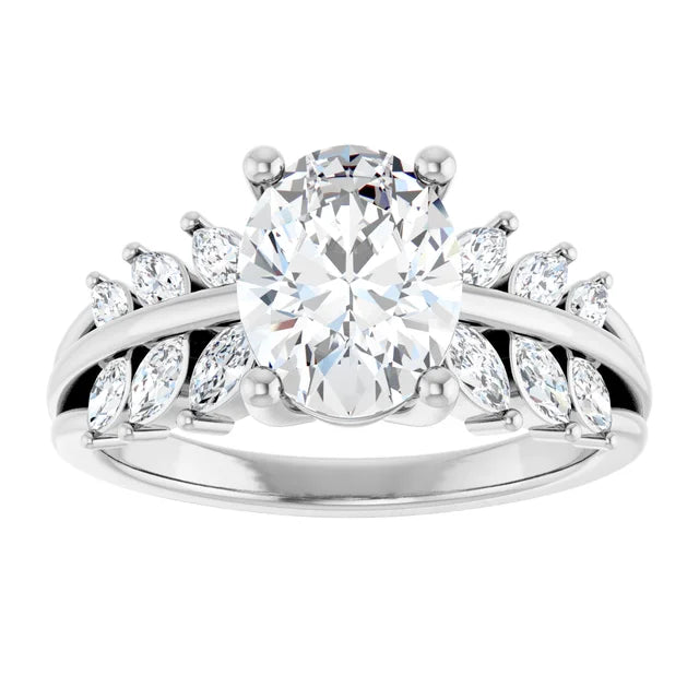 Oval Diamond  Engagement Ring