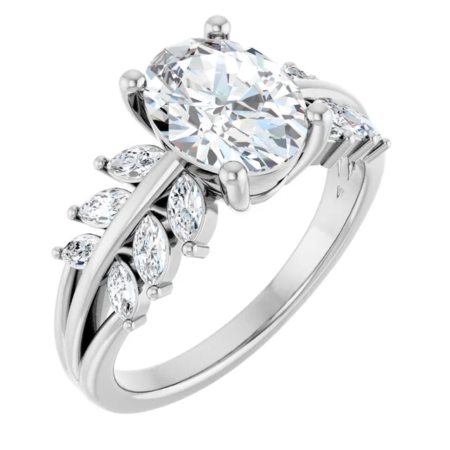 Oval Diamond  Engagement Ring
