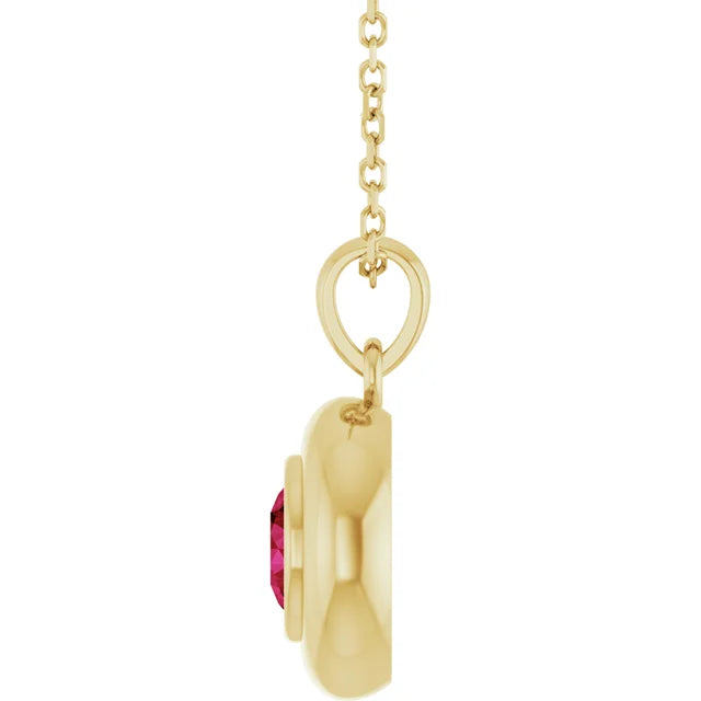 Ruby Solitaire Necklace