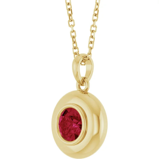 Ruby Solitaire Necklace