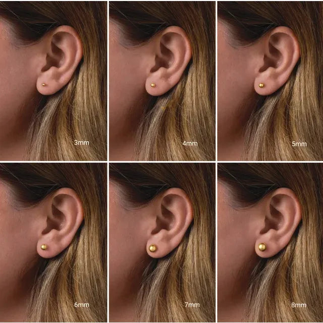 Gold Ball Earrings