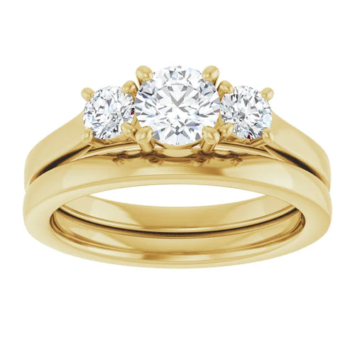 14K Gold Solitaire Diamond Engagement Ring