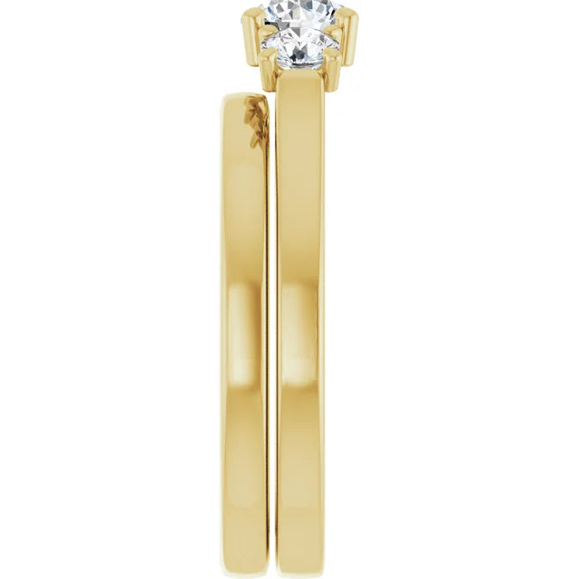 14K Gold Solitaire Diamond Engagement Ring