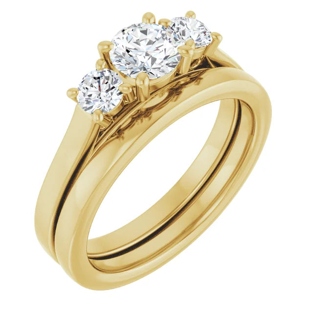 14K Gold Solitaire Diamond Engagement Ring