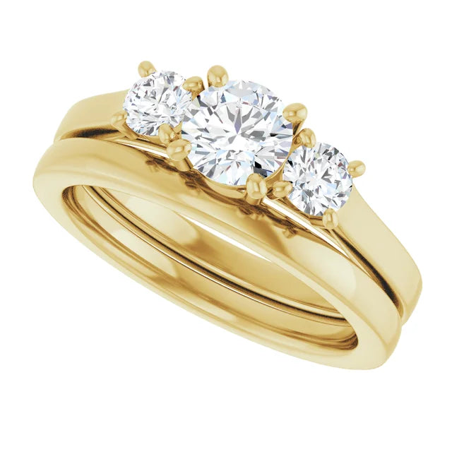14K Gold Solitaire Diamond Engagement Ring