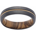 Zirconium Rope Inlay & Olive Wood Interior Sleeve Band