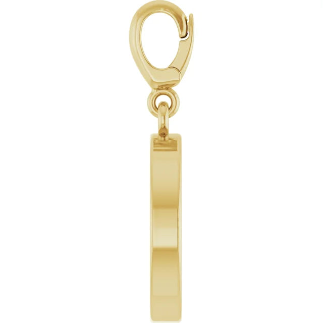 14K Yellow Gold Natural Blue Sapphire Charm/Pendant