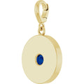 14K Yellow Gold Natural Blue Sapphire Charm/Pendant