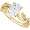 Floral Diamond  Engagement Ring