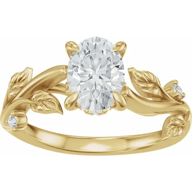 Floral Diamond  Engagement Ring