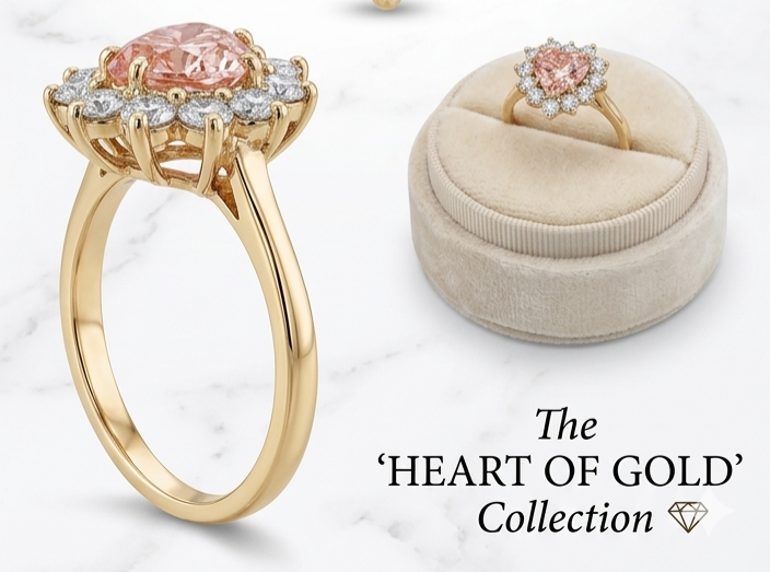 Pink Heart Diamond  Ring