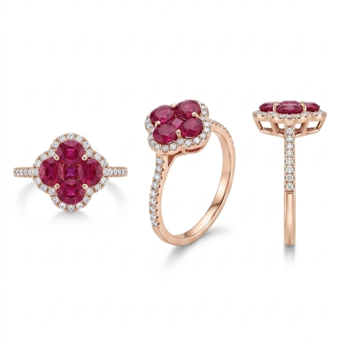 Natural Ruby & Diamond Ring