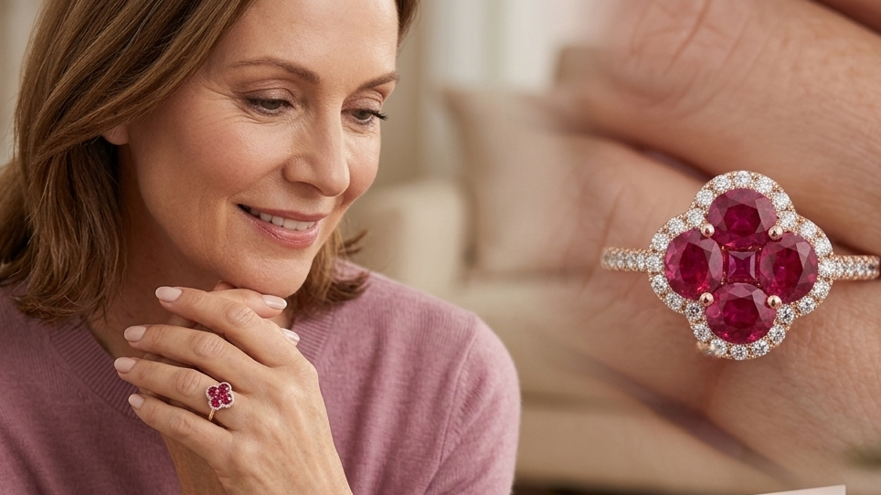 Natural Ruby & Diamond Ring