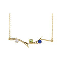 3-Stone Family Branch Necklace