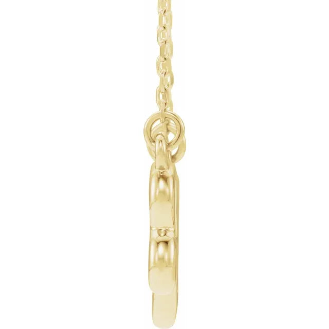 14K Yellow Gold Infinity-Inspired Heart 16-18" Necklace