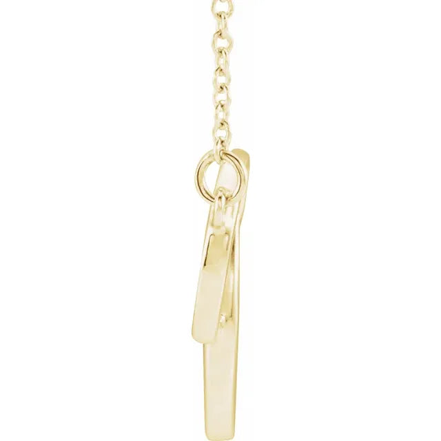 14K Yellow Gold Interlocking Circle 16-18" Necklace