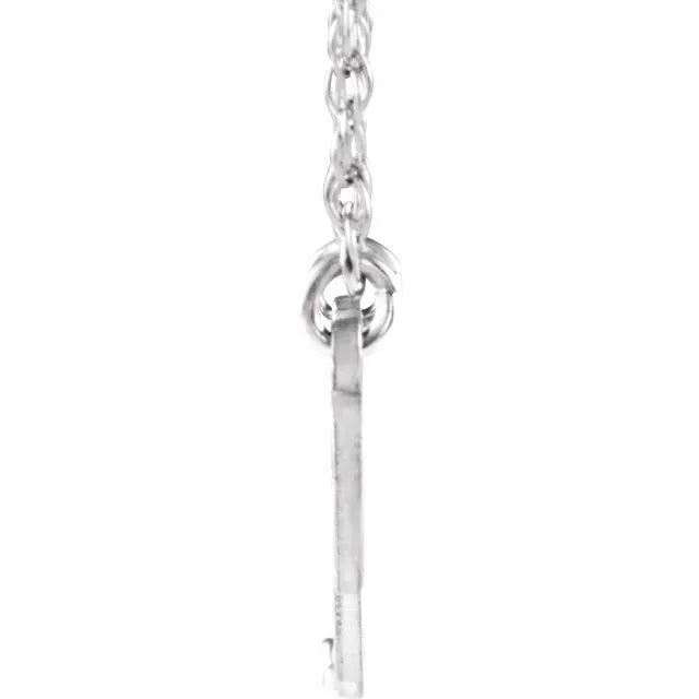 Natural Diamond Infinity-Inspired Script Single Name Necklace