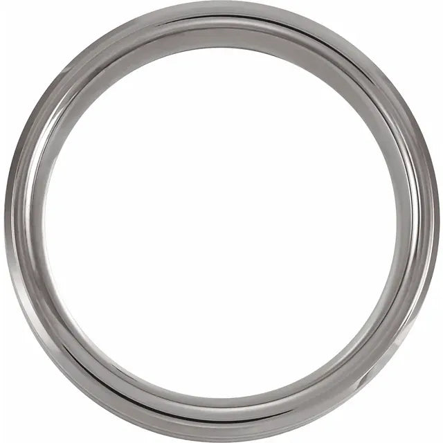 Tungsten Beveled-Edge Imitation Meteorite & Carbon Fiber Inlay