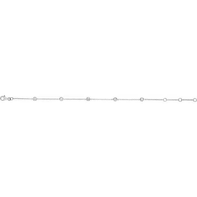 Diamond Bezel-Set 5-Station Bracelet