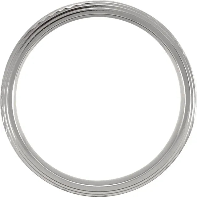 Titanium 5 mm Ridged Band