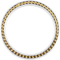 Titanium & 18K Yellow Gold PVD Rope Inlay