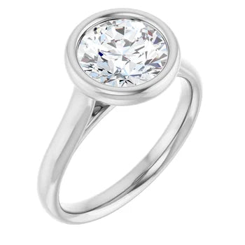 Round Solitaire Bezel Engagement Ring
