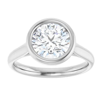 Round Solitaire Bezel Engagement Ring