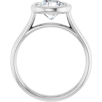 Round Solitaire Bezel Engagement Ring