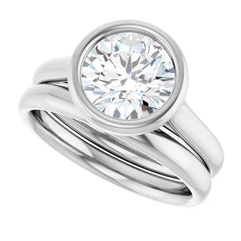 Round Solitaire Bezel Engagement Ring