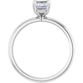 1 1/4 CT  Emerald Diamond Solitaire Engagement Ring