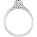 14K White Gold 8x6mm Oval Solitaire Engagement Ring Mounting