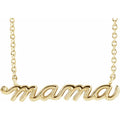 Mama Script Necklace