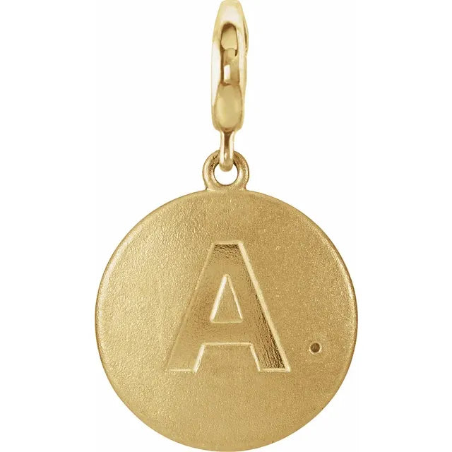 14K Yellow  Initial A Charm/Pendant